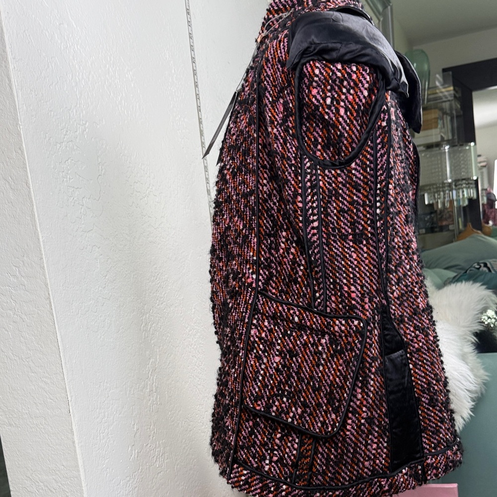 NWT Ralph & Russo Archival Tweed Blazer Pink Black Quiet Luxury FW20 Size‎ 38 4 - Picture 14 of 14